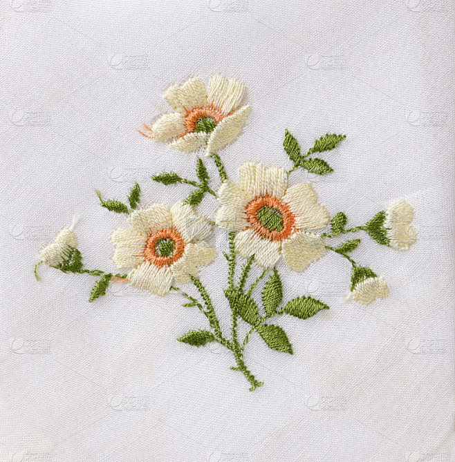 手绣的花