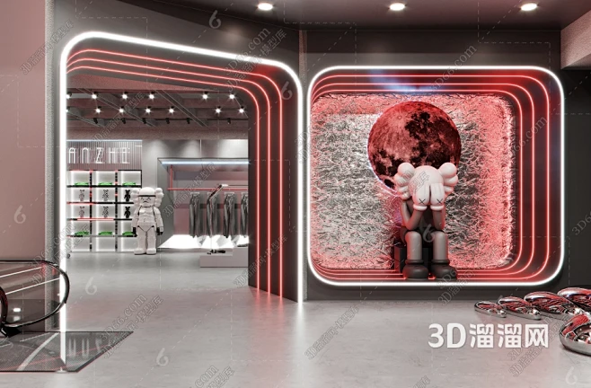 【服装店3D模型下载】-服装店3D模型素...