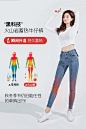 chuu-5kg火山岩加绒牛仔裤女修身