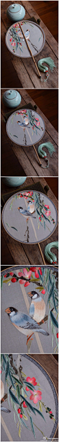 仿花鸟画苏绣
