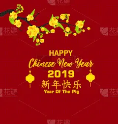 2019,月亮,春节,猪年,白色,事件,传单,庆祝,设计