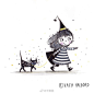 有趣的简笔画~~可做手账~ 
ins：katyhalfordillustration ​ ​​​​