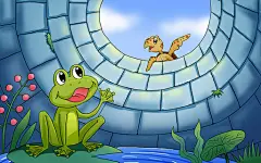 成语故事坐井观天儿童插画JPG图片成语故事绘本