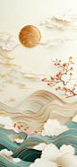 清新典雅 精致国风风景插画壁纸