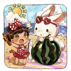 #COOLACG精选图库# #插画# #手绘插画# #手绘作品# #水彩#
分享：画师『もかろーる』的手绘插画作品 ​​​​