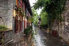 巷,风景,宽窄巷子,成都,四川省,旅游目的地,水平画幅,旅行者,户外,建筑结构