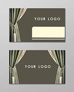 窗帘名片简约深棕色英文名片设计模板