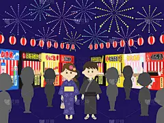 节日摊位的插图