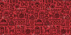 草图,背景聚焦,纺织品,壁纸,装饰物,圣诞老公,节日,礼物,驯鹿