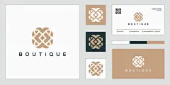 花卉花纹logo标志名片矢量图素材