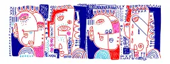 极简抽象海报 | 图源免费矢量文件 |  点击来源直接获取大图文件 |线条绘制的面部肖像涂鸦几何轮廓手绘矢量插图。用于墙面艺术、印刷品、装饰的极简线条艺术抽象肖像设计。海报和横幅。