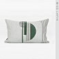 MISSLAPIN简约现代/沙发靠包靠垫抱枕/绿色不规则图绣线腰枕-淘宝网