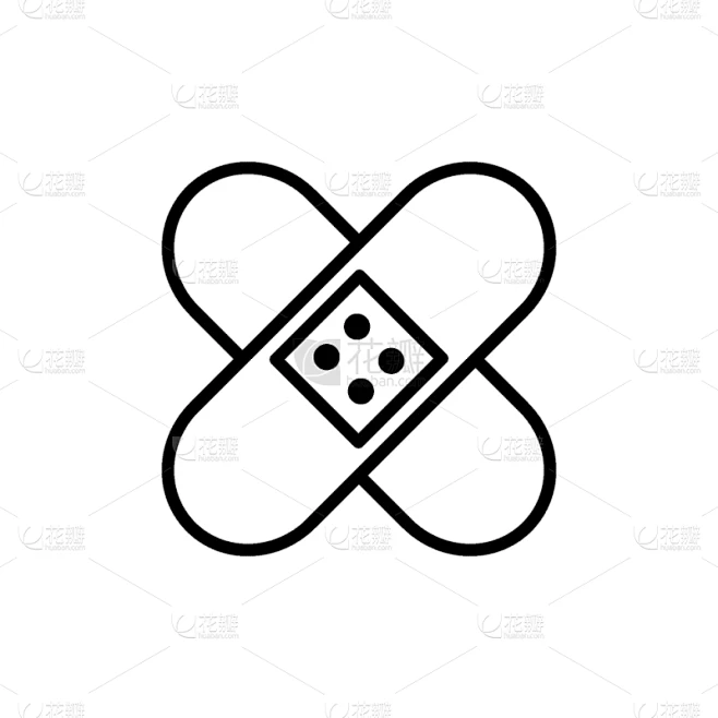 绷带,矢量,线图标,医疗保险,健康保健,药,图像,药房,设备用品,无人素材-花瓣网