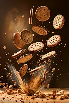 牛奶饼干美食点心拍摄