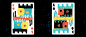 Art of Play : Our second custom playing card deck commissioned by Art of Play in San Diego.  The abstract illustrated approach with bold, graphic shapes, punchy colors and grungy textures earned this deck the title "Off the Wall".