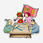 打麻将胡牌_新图网 https://www.ixintu.com 打麻将 人物 卡通 漫画