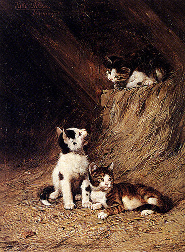 西洋古典油画中的猫咪2@CCI中国动漫插...