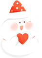 圣诞雪人抱抱贴纸-小雪人
