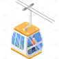 2.5D-旅游缆车交通工具贴纸-SVG9