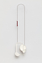 KATJA PRINS-NL-necklace Inter-Act, 2011 | silver, reconstructed red and white coral, steel | ± 55 x 10 x 2 cm