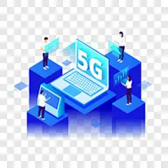 2.5D扁平风5G时代插画装饰图案PNG图片➤来自 PNG搜索网 pngss.com 免费免扣png素材下载！