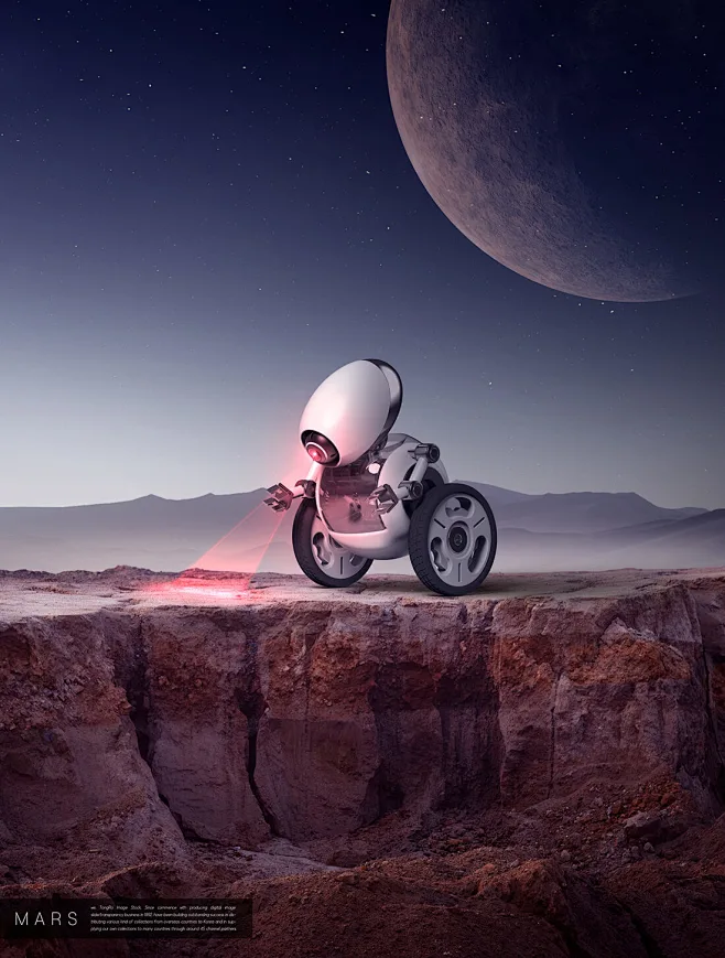 Mars Exploration 15款未来科幻机器人火星太空探索广告主图视觉海报设计ps分层素材 - UIGUI-花瓣网