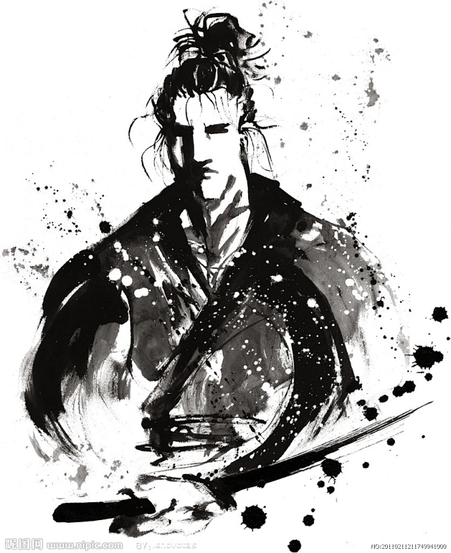 人物 武侠 侍魂 动漫人物 刀客 刀 日本刀 日本浪人 浪人-花瓣网