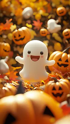 万圣节海报背景萌系主题素材通用模板 (46)