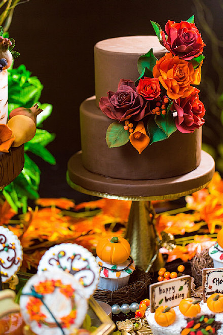 近期最爱的一场秋季婚礼，也是大家的#甜品...