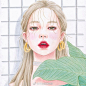 仙气十足的彩铅女孩头像  ins:vacaskingdom.girl ​ ​​​​