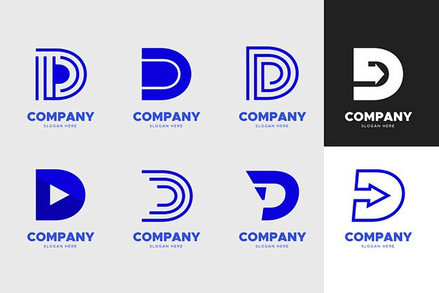 字母D，logo标志矢量图素材