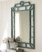 Blue Bamboo Mirror - asian - mirrors - Beth Connolly