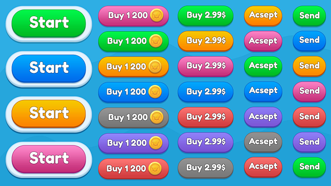 game GUI mobile game...
