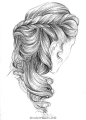 法国插画家 Maelle Rajoelisolo 细腻的女性发型素描插画