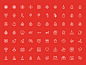 Merry Christmas Outline Vector Icons