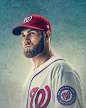 2017 New Era MLB : Major League Baseball 2017 New Era Cap Campaign, the world's best baseball players turned into vintage baseball card type portraits. 