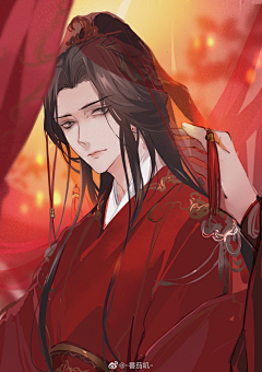 仟茜匀韵采集到二哈和他的白猫师尊（皓衣行）同人插画 漫画