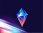 Origin Stone 3d animation brand branding color diamond gem glow grain illustration jewel light logo reflect refract retro space stone texture ui