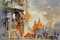 俄罗斯画家Olga Litvinenko 的城市水彩