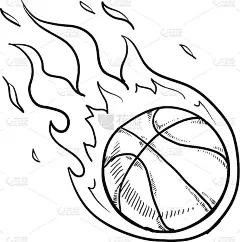 篮球兴奋草图