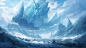 qiuling6689_Ice_and_snow_islands_suspended_in_the_air_blue_ice__1f996114-e588-4329-94dd-2bfa951ac903