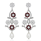 Buy Joal Red 925 Sterling Silver Rhodium Plated Made With Cubic Zirconia Earrings For Women And Girls Online at Low Prices in India | Amazon Jewellery Store - Amazon.in