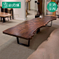 实木大板茶桌实木板材 不规则边整木大板实木原木大板茶几桌面板