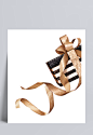 丝带飘带|丝带,金色丝带,飘带,丝带礼盒,礼物,礼品,礼物盒,礼品盒,卡通元素,手绘/卡通