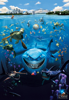 com采集插画师怀庭采集到动画海报海底总动员2:多莉去哪儿_电影海报