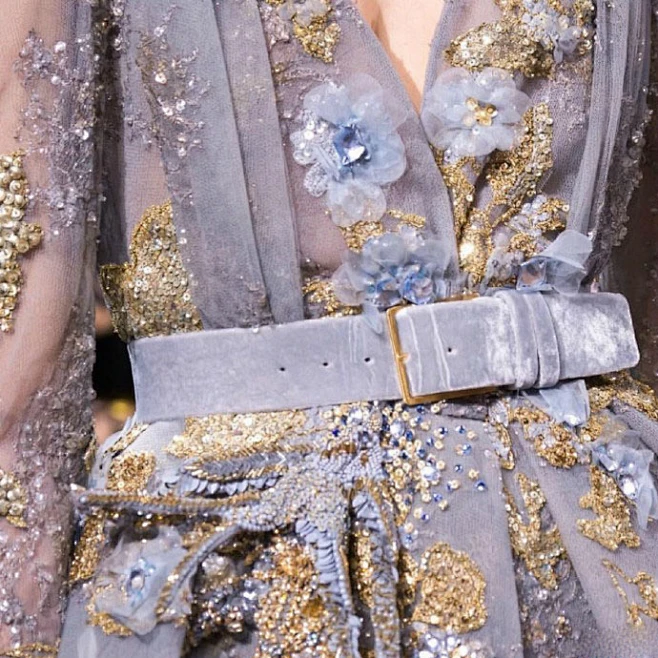 Elie Saab AW16 HC 花枝藤蔓，美人腰肢~