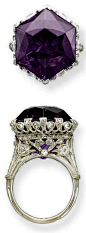 A BELLE EPOQUE AMETHYST AND DIAMOND RING Set with an ... | Sparkly th…