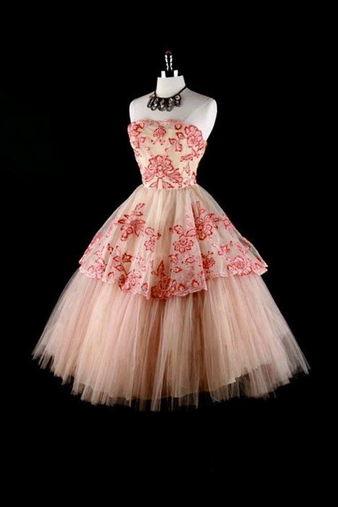 Vintage dress PINK 粉...