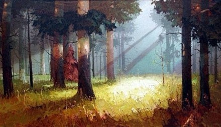色彩调和，淡淡的阳光，森林的美与神秘，被...