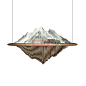 新款中式创意吊灯 北欧山水倒影餐厅灯家居个性设计茶室艺术吊灯-淘宝网
